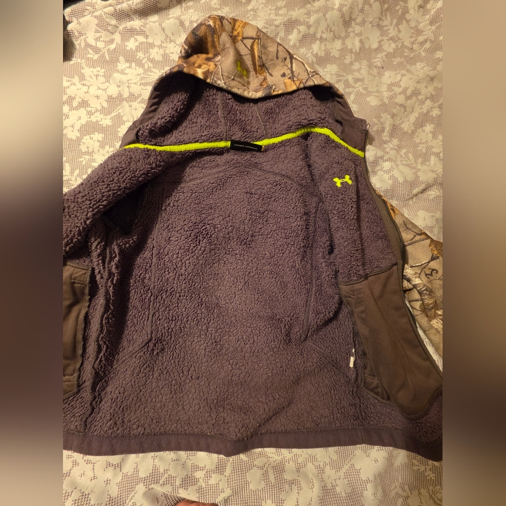 Under Armour Kids' Camo Hoodies - Brown and Orange - Picture 4 of 7